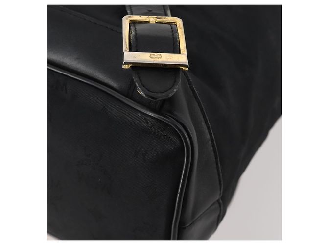 MCM Vicetos Logogram Rucksack Canvas Schwarz Gold Auth INZ047 Golden - Ansicht 14
