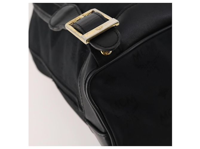 MCM Vicetos Logogram Rucksack Canvas Schwarz Gold Auth INZ047 Golden - Ansicht 15