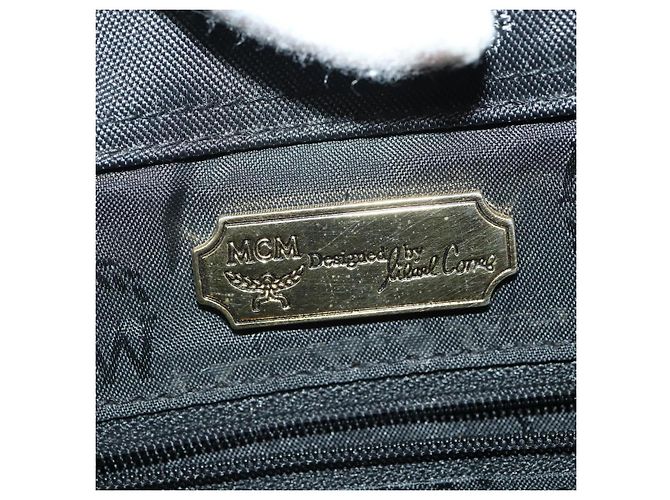 MCM Vicetos Logogram Rucksack Canvas Schwarz Gold Auth INZ047 Golden - Ansicht 25