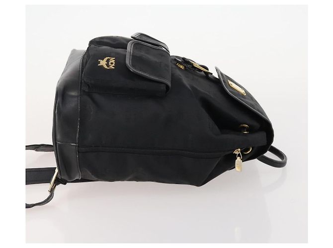 MCM Vicetos Logogram Rucksack Canvas Schwarz Gold Auth INZ047 Golden - Ansicht 4