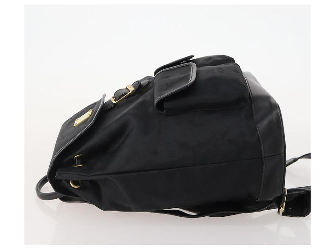 MCM Vicetos Logogram Rucksack Canvas Schwarz Gold Auth INZ047 Golden - Ansicht 5