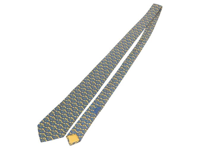 Hermès HERMES Necktie Silk Yellow Auth 174888A - view 2