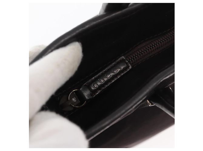 Borsa Tote GUCCI in tela marrone argento 002 2123 0458 Auth 175706 - vista 10