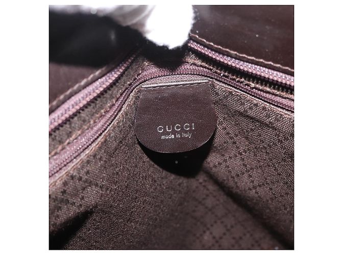 Borsa Tote GUCCI in tela marrone argento 002 2123 0458 Auth 175706 - vista 17