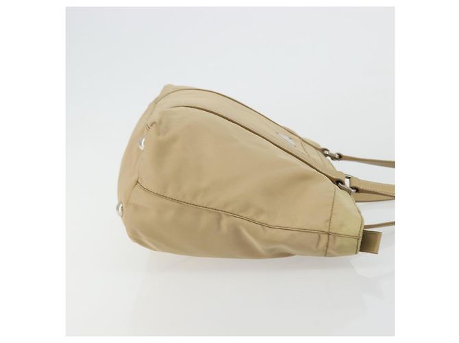 Borsa Tote PRADA Nylon Beige Argento Auth YKZ1525A - vista 3