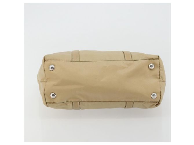 Borsa Tote PRADA Nylon Beige Argento Auth YKZ1525A - vista 5