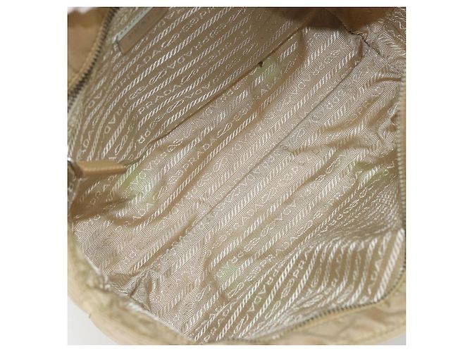Borsa Tote PRADA Nylon Beige Argento Auth YKZ1525A - vista 9