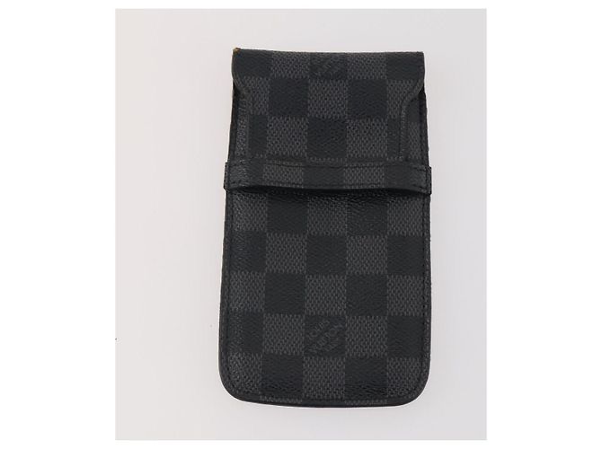 LOUIS VUITTON Clutch Monogram Damier Graphite 3 Pezzi LV Auth BA12165 Damier ebene - vista 14