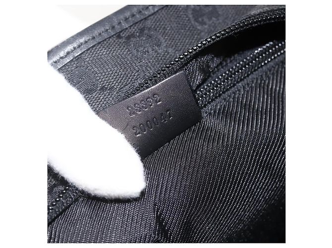GUCCI GG Canvas Tote Bag Schwarz Silber 28892 Auth 175748 - Ansicht 12
