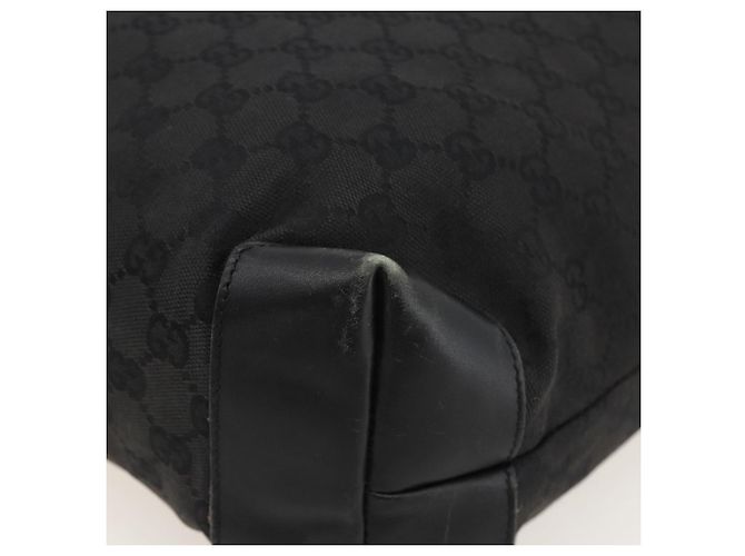 GUCCI GG Canvas Tote Bag Schwarz Silber 28892 Auth 175748 - Ansicht 15