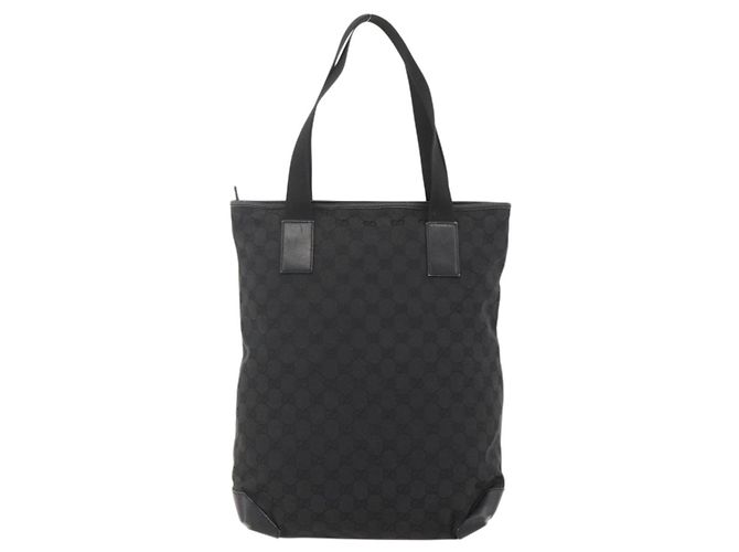 GUCCI GG Canvas Tote Bag Schwarz Silber 28892 Auth 175748 - Ansicht 2