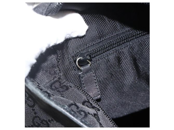GUCCI GG Canvas Tote Bag Schwarz Silber 28892 Auth 175748 - Ansicht 21