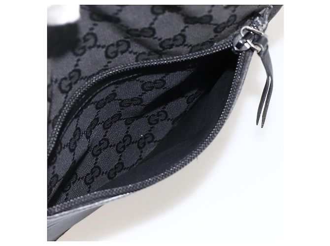 GUCCI GG Canvas Tote Bag Schwarz Silber 28892 Auth 175748 - Ansicht 23
