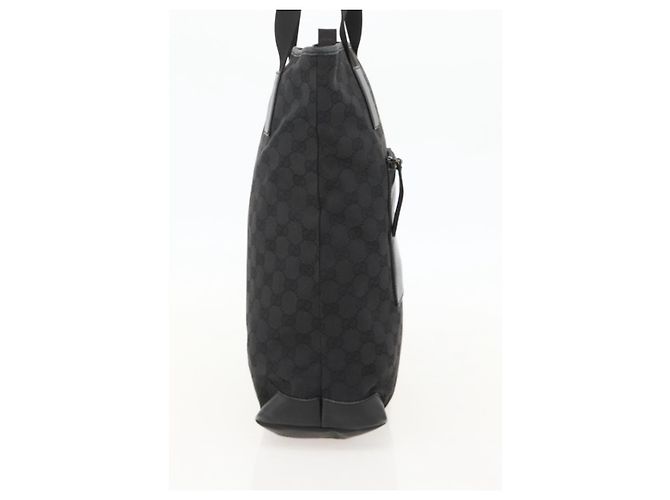GUCCI GG Canvas Tote Bag Schwarz Silber 28892 Auth 175748 - Ansicht 3