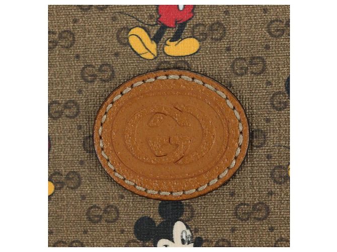 Gucci Zaino Disney Micro GG Supreme in PVC beige e oro 552884 Auth YKZ1317M D'oro - vista 20