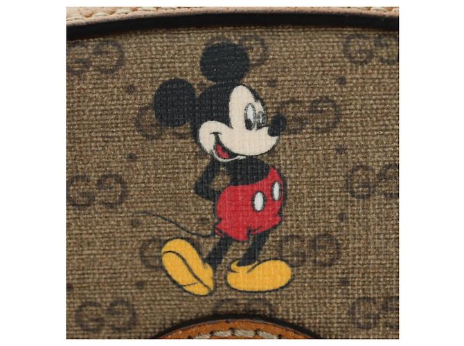 Gucci Zaino Disney Micro GG Supreme in PVC beige e oro 552884 Auth YKZ1317M D'oro - vista 21