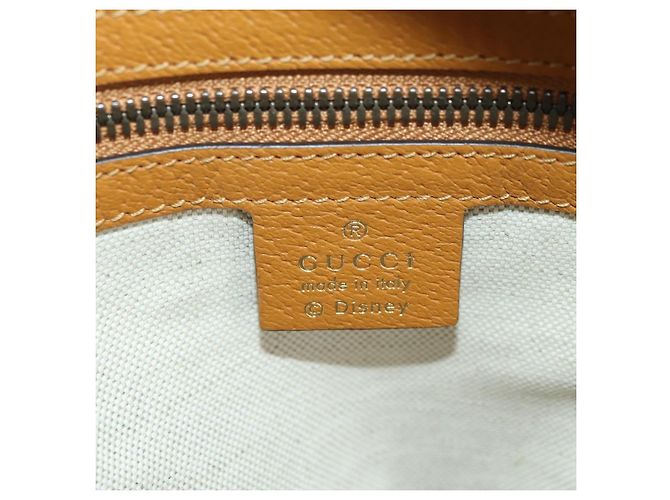 Gucci Zaino Disney Micro GG Supreme in PVC beige e oro 552884 Auth YKZ1317M D'oro - vista 23