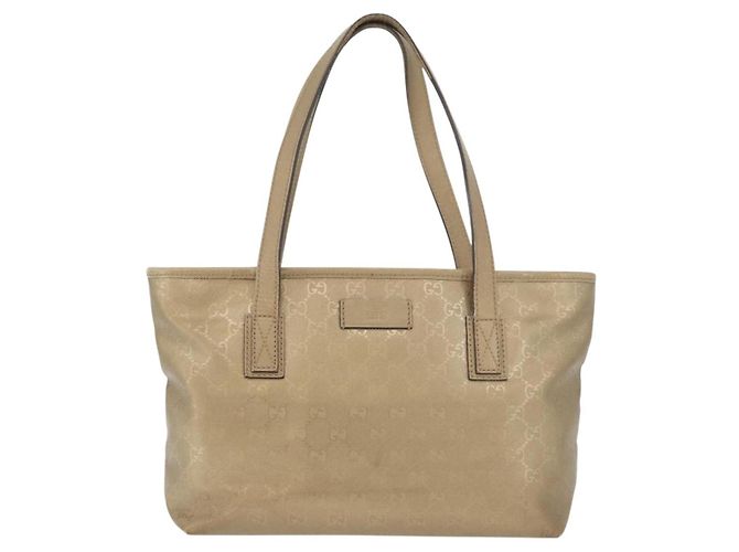 Borsa tote GG Implementation in PVC dorato GUCCI 211138 Auth 175419 D'oro - vista 13