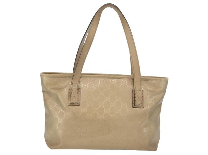 Borsa tote GG Implementation in PVC dorato GUCCI 211138 Auth 175419 D'oro - vista 2