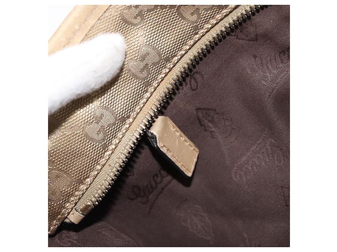 Borsa tote GG Implementation in PVC dorato GUCCI 211138 Auth 175419 D'oro - vista 21