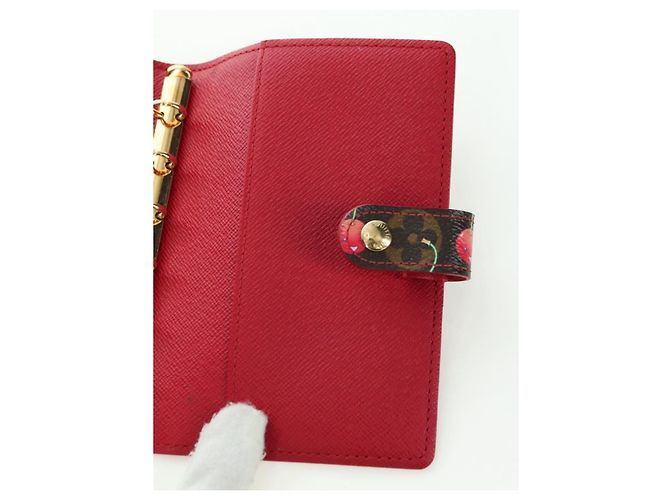 LOUIS VUITTON Monogramm Kirsche Agenda PM Planerhülle Rot R21023 Auth YKZ1374SM - Ansicht 20