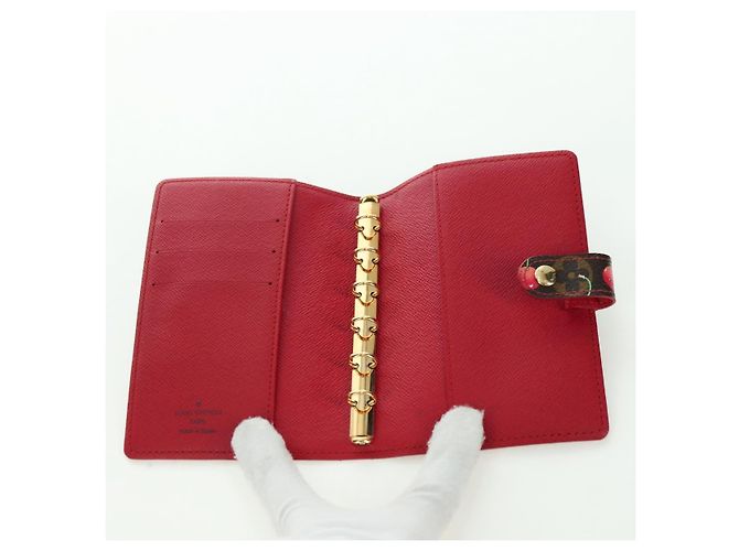 LOUIS VUITTON Monogramm Kirsche Agenda PM Planerhülle Rot R21023 Auth YKZ1374SM - Ansicht 8