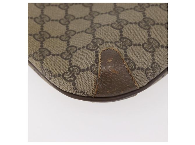 Borsa Gucci GG Supreme Web Sherry Line in PVC beige, oro e rosso 904 02 026 Auth BA12127 D'oro - vista 16