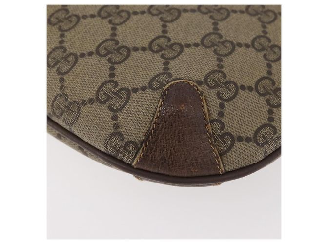 Borsa Gucci GG Supreme Web Sherry Line in PVC beige, oro e rosso 904 02 026 Auth BA12127 D'oro - vista 17