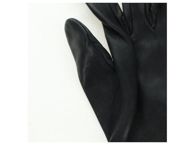 Hermès HERMES Kelly Handschuhe aus Leder Größe 7 Schwarz Auth yk20238M - Ansicht 15