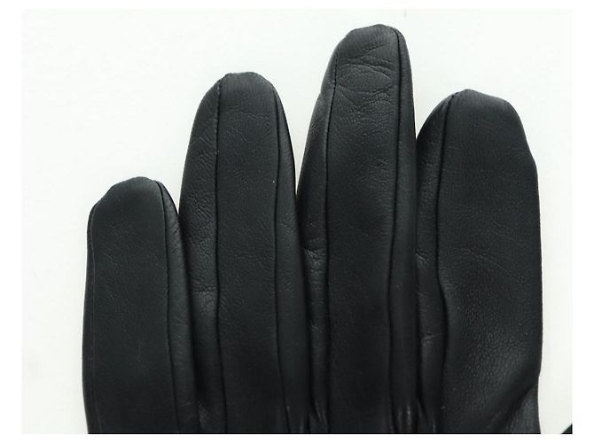 Hermès HERMES Kelly Handschuhe aus Leder Größe 7 Schwarz Auth yk20238M - Ansicht 3