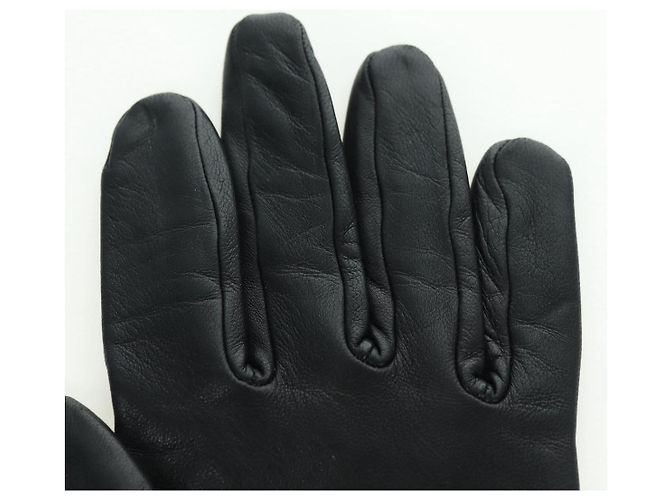 Hermès HERMES Kelly Handschuhe aus Leder Größe 7 Schwarz Auth yk20238M - Ansicht 7
