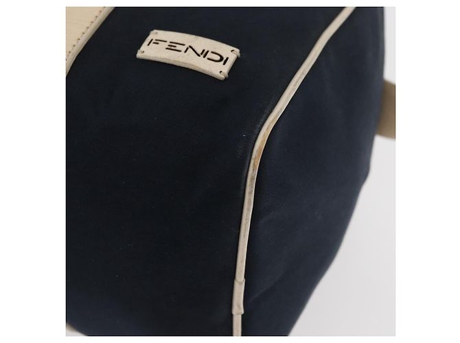 Borsa Boston FENDI in tela blu navy argento autentica ti3849 - vista 14
