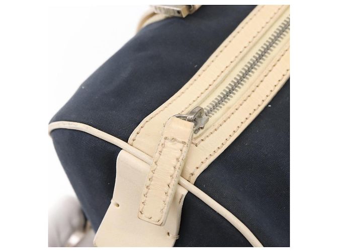 Borsa Boston FENDI in tela blu navy argento autentica ti3849 - vista 17
