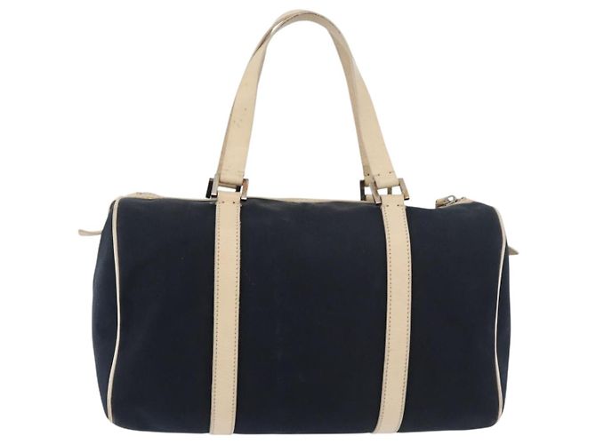 Borsa Boston FENDI in tela blu navy argento autentica ti3849 - vista 2