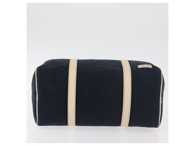 Borsa Boston FENDI in tela blu navy argento autentica ti3849 - vista 5