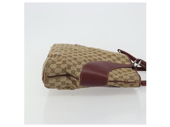 GUCCI GG Canvas Tote Bag Beige Silber 113016 Auth 175746 - Ansicht 3