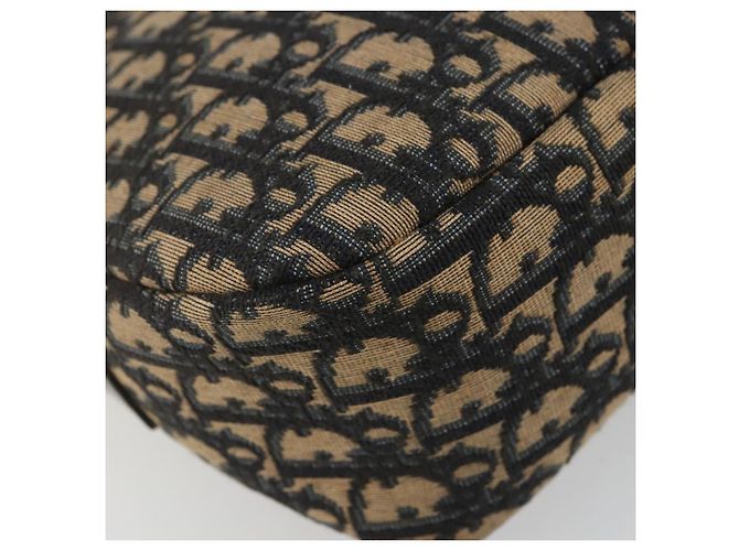 Borsa a spalla in tela Trotter Christian Dior blu navy oro Auth 175156 D'oro - vista 11