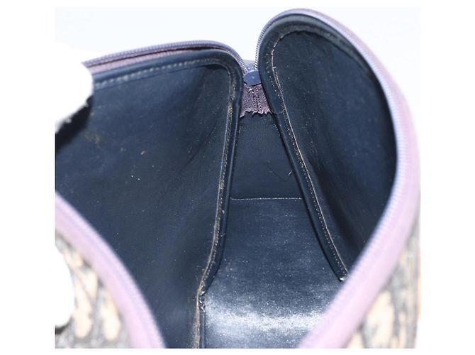 Borsa a spalla in tela Trotter Christian Dior blu navy oro Auth 175156 D'oro - vista 18