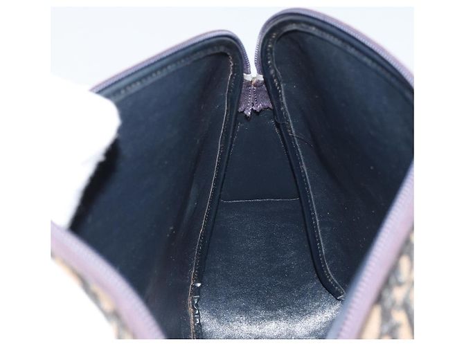 Borsa a spalla in tela Trotter Christian Dior blu navy oro Auth 175156 D'oro - vista 19