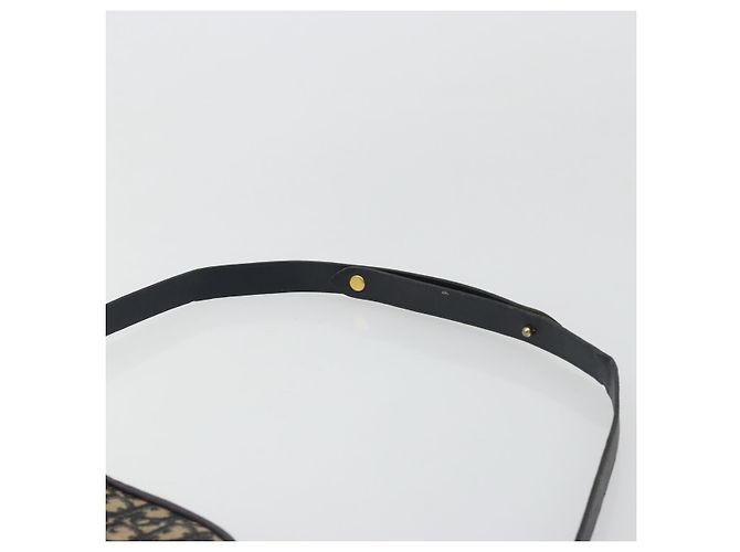 Borsa a spalla in tela Trotter Christian Dior blu navy oro Auth 175156 D'oro - vista 8