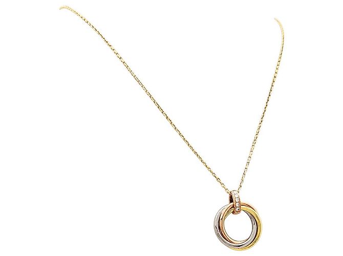 Collana Cartier, "Trinity", tre ori, diamanti. - vista 4