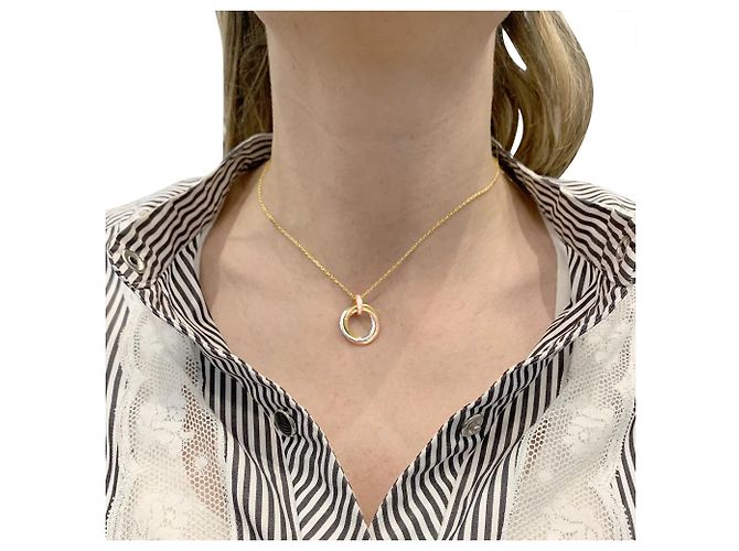 Collana Cartier, "Trinity", tre ori, diamanti. - vista 7