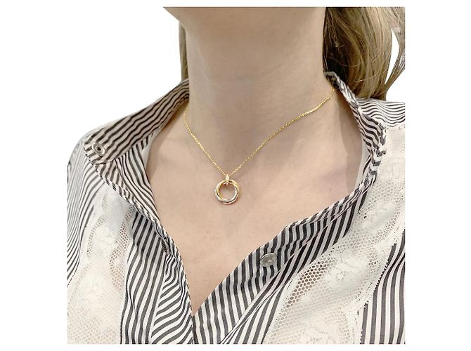 Collana Cartier, "Trinity", tre ori, diamanti. - vista 8