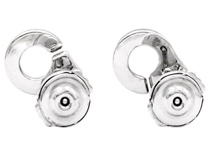 Orecchini Dinh Van, "Manette" in oro bianco e diamanti. - vista 5