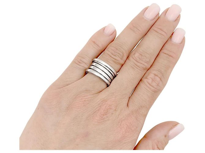 Anello Bulgari, 'B.Zero1', oro bianco. - vista 5