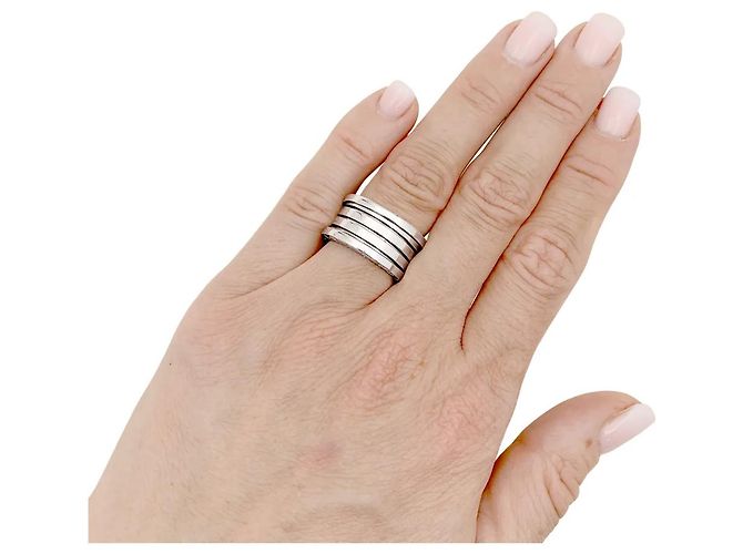 Anello Bulgari, 'B.Zero1', oro bianco. - vista 6