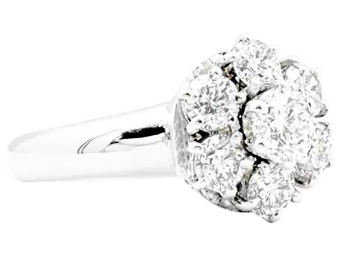 Autre Marque Anello "Fiore", oro bianco e diamanti. - vista 3