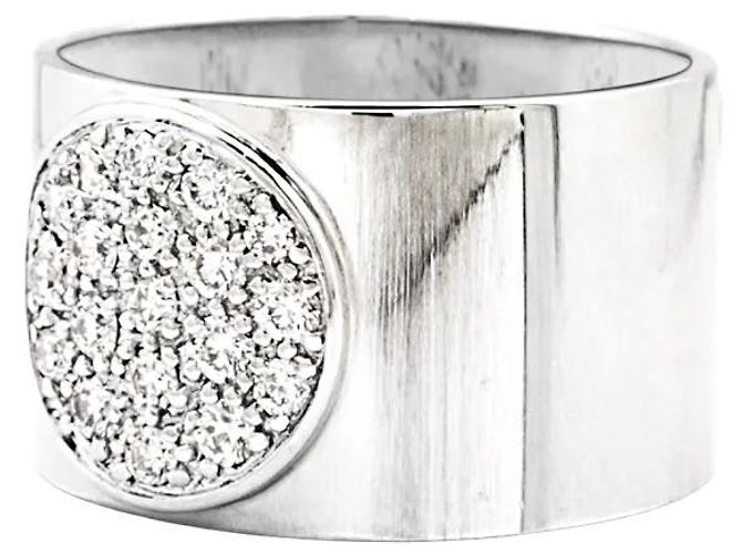 Anello Dinh Van, "Anthea", oro bianco e diamanti. - vista 2