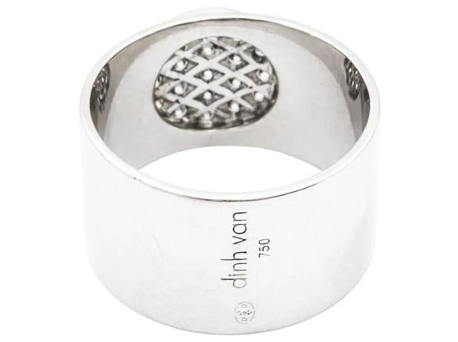 Anello Dinh Van, "Anthea", oro bianco e diamanti. - vista 4