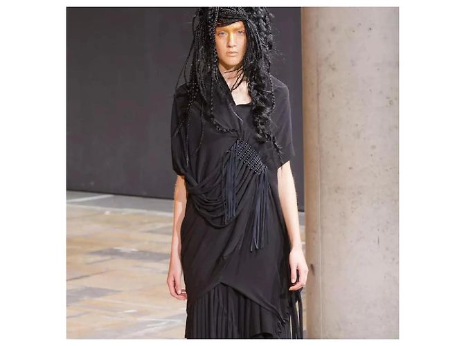Autre Marque Top negro drapeado Junya Watanabe Comme des Garçons - vista 2